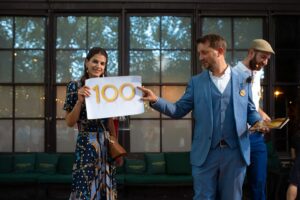 Hervé Troccaz, maitre de cérémonie à Lyon à la Maison Gerland pour les 100 ans de l'entreprise CTP